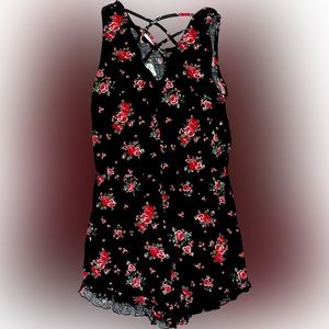 Cute Kids Black Floral Romper